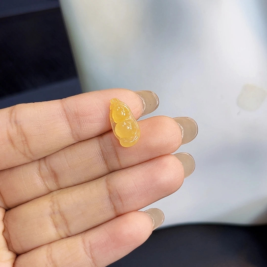裸石翡翠MM009黄翡福豆11