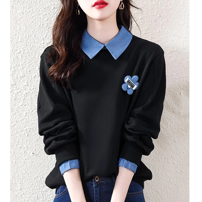 哥弟阿玛施正品卫衣女款爆款2025春秋季新款正品宽松假两件上衣