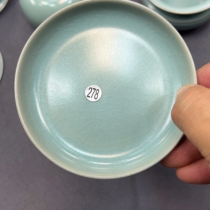 杯心**神清凉寺原产地汝瓷大瑕