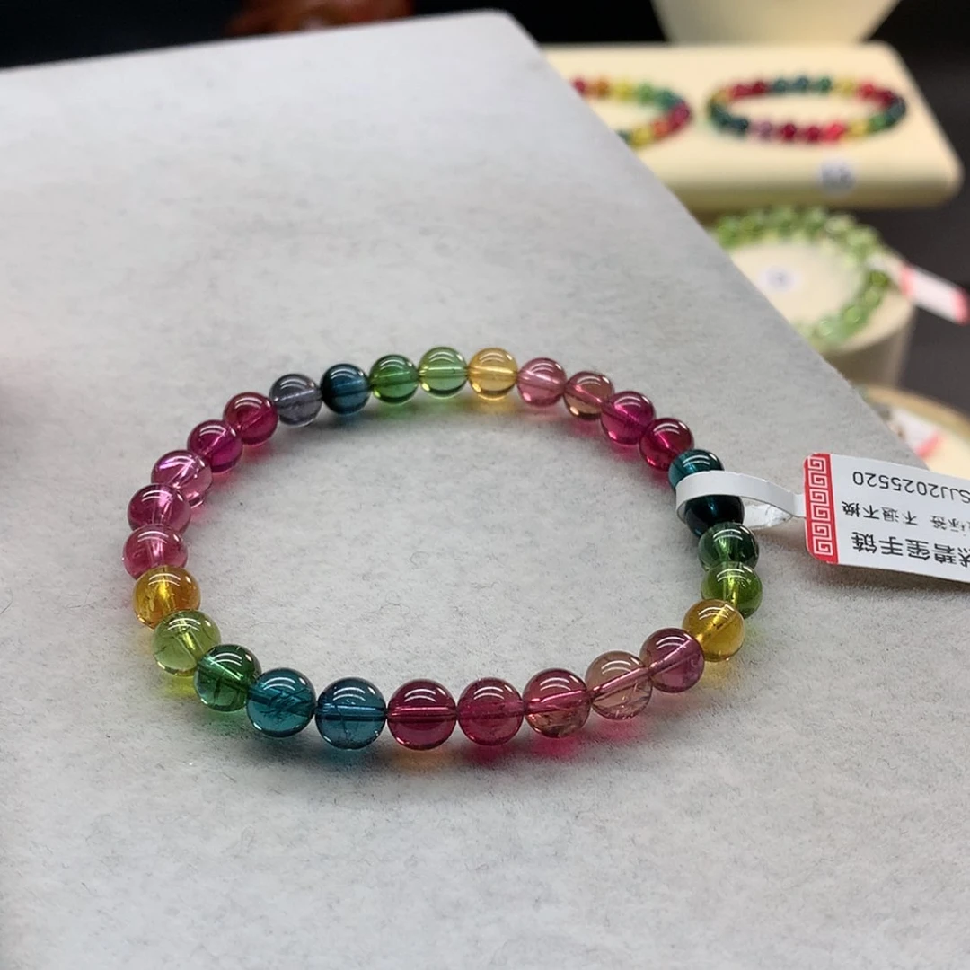 【闪购商品】未镶嵌手链碧玺艳丽单圈6.3