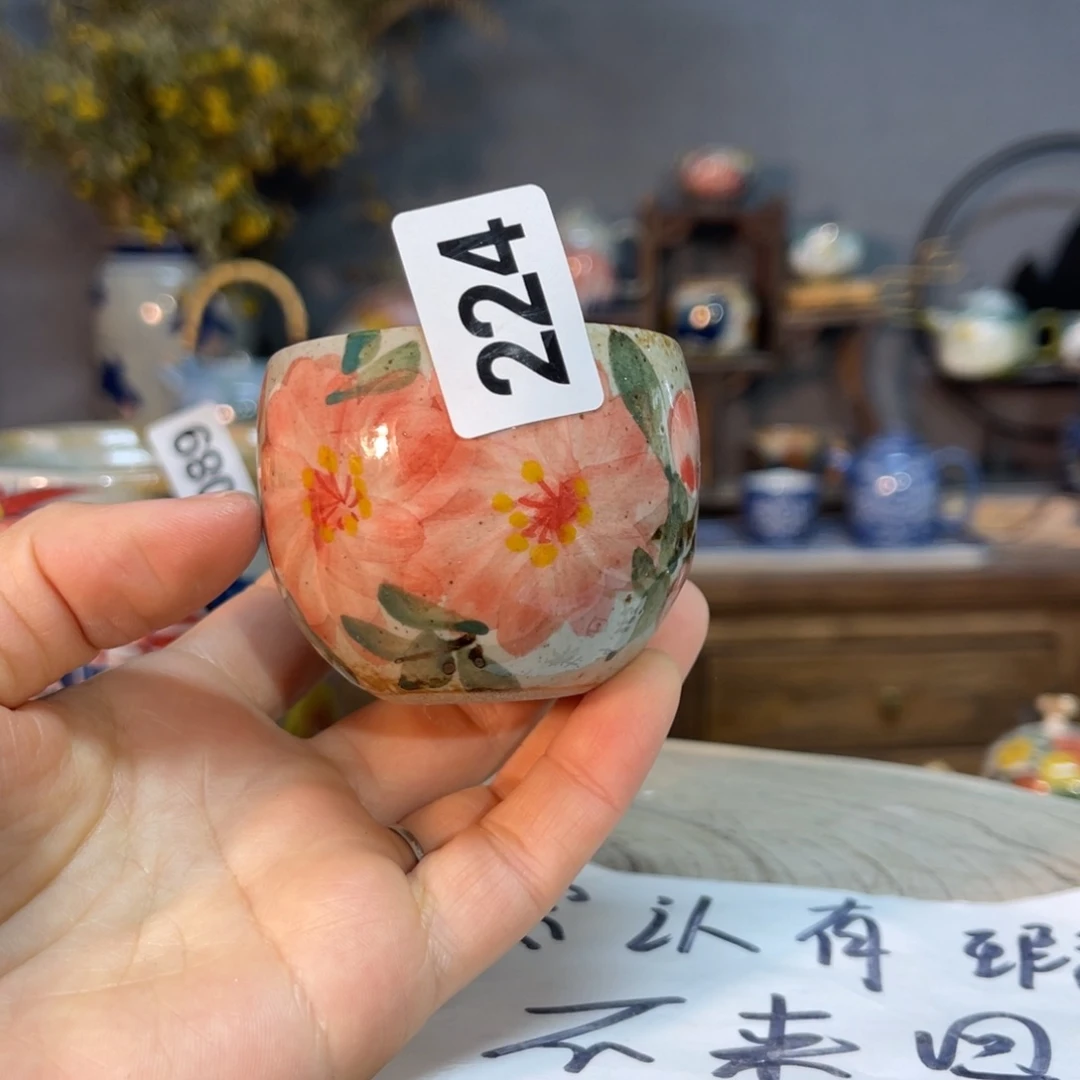 杯素浅陶瓷手工手绘