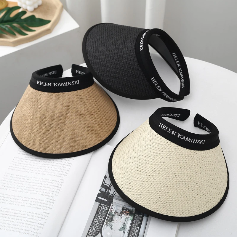 夏季太阳帽空顶新款草帽大檐遮阳帽紫外线夏天防紫外线防晒帽遮阳