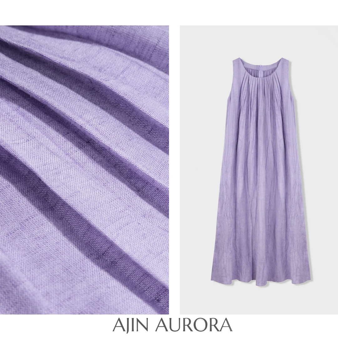 (罗兰轻舞)6212春装新款吊带连衣裙紫色