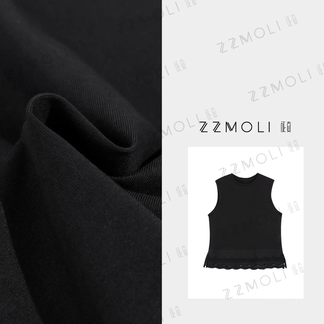 ZzMoLi征真 蕾丝拼接无袖背心女款潮流内搭打底洋气衣服ZBY29765