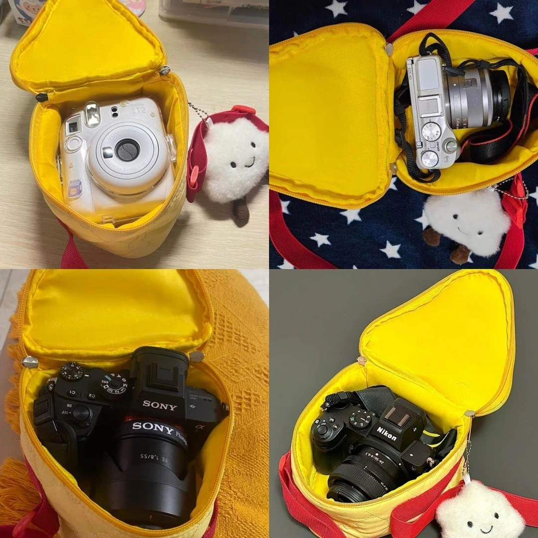 奶酪相机包大容量防撞防佳能尼康富士拍立多功能卡片相机包
