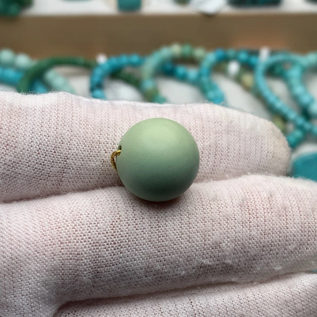 绿松石未镶嵌珠宝奇石14.6mm