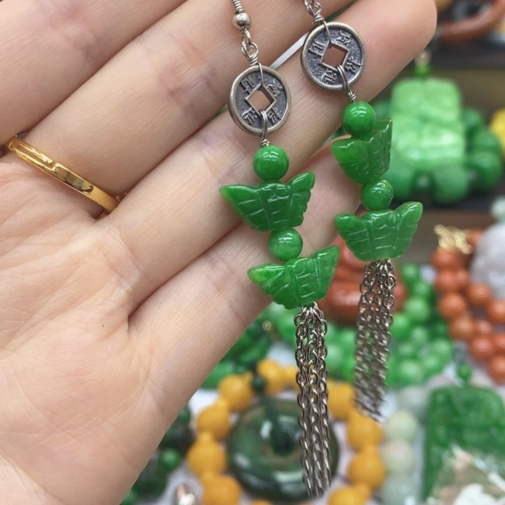 翡翠未镶嵌手链耳饰20