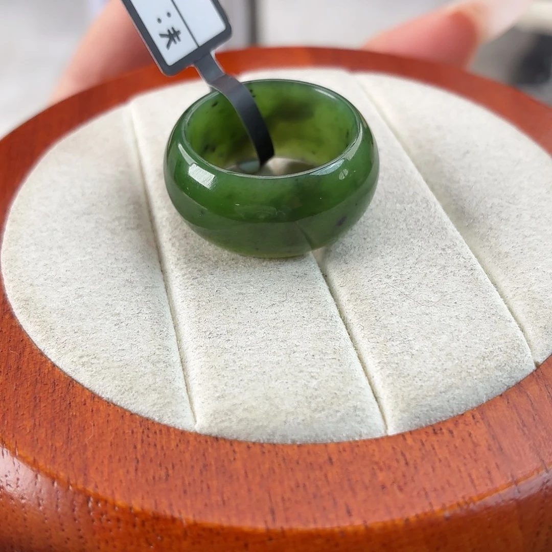 和田玉未镶嵌戒指r27碧玉轮胎19.2