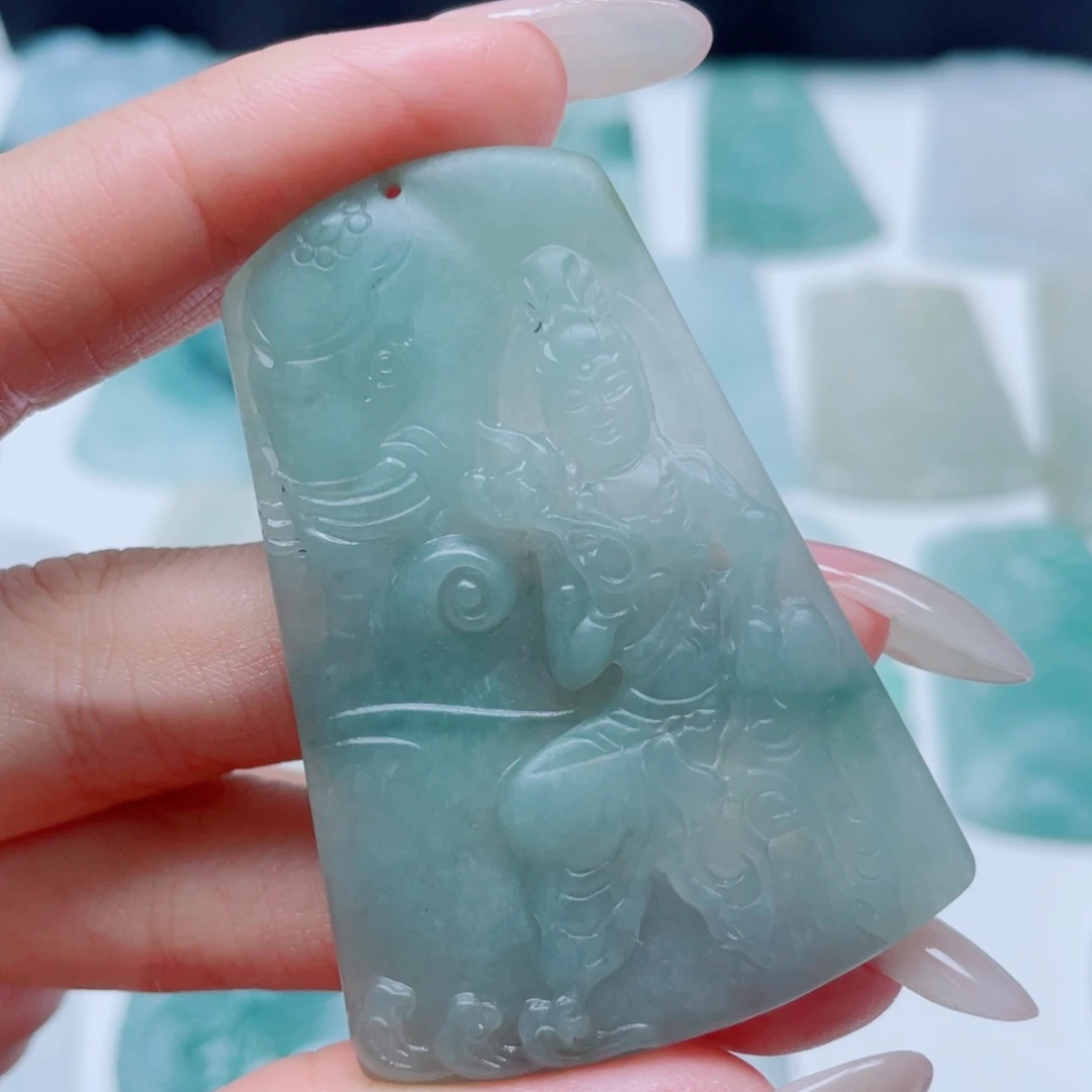 定制翡翠未镶嵌普贤
