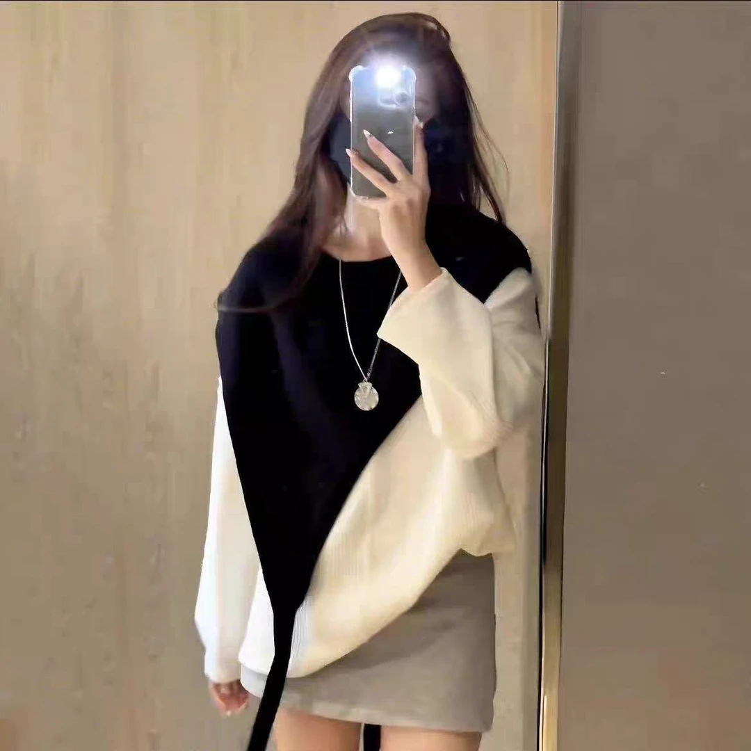 韩版2025新款高级感小众设计斜边三角针织披肩马甲女外搭叠穿斜肩