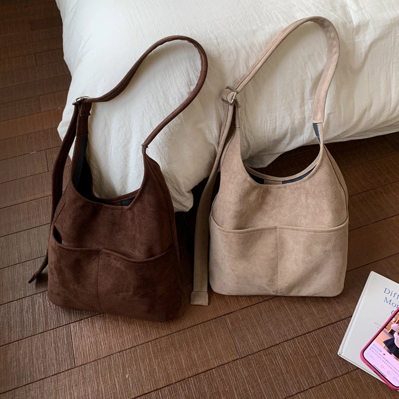 大容量通勤包2025秋冬新款磨砂子母包百搭腋下斜挎包休闲韩版