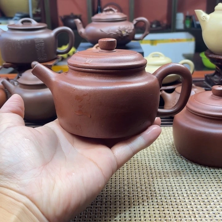 茶壶紫砂紫泥得中微瑕