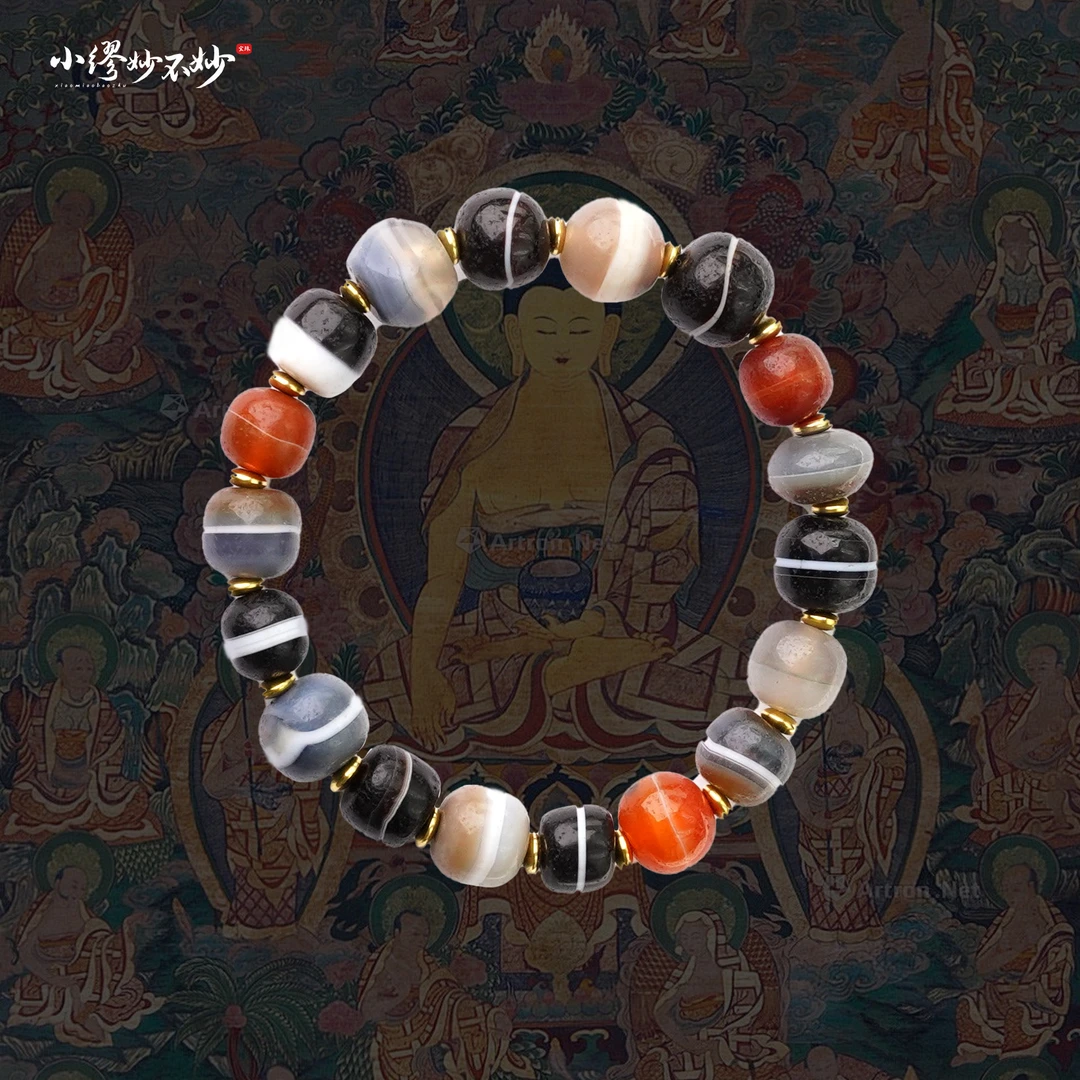 【缪老师严选】SJ1945 冈仁波齐/ 彩药师玛瑙磨砂手链 多样性发其一