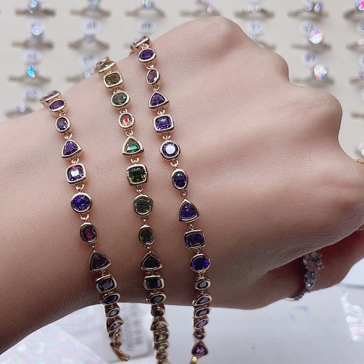 石英石合金手链。