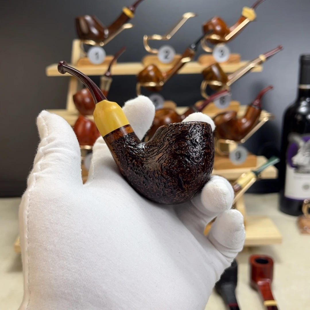 观***棋石楠木手工斗烟斗