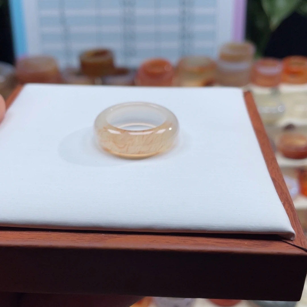 麋***鹿玛瑙/玉髓未镶嵌戒指Z18港17
