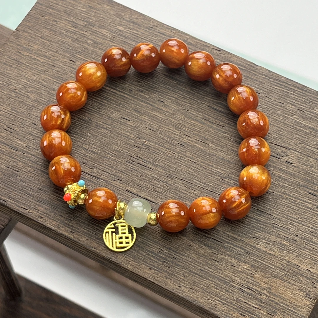 金丝海柳金福手串cy57(无礼盒)