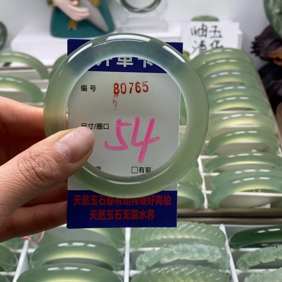 蛇纹石玉手镯未镶嵌银**主