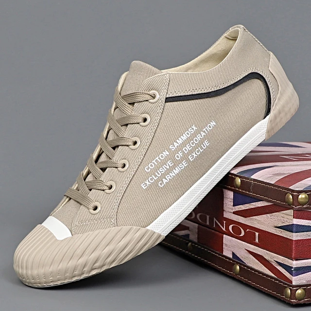 青春时尚男士系带帆布鞋经典百搭潮流时尚透气休闲板鞋低帮男鞋