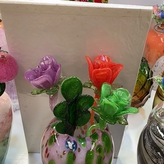 琉璃花瓶高45厘米