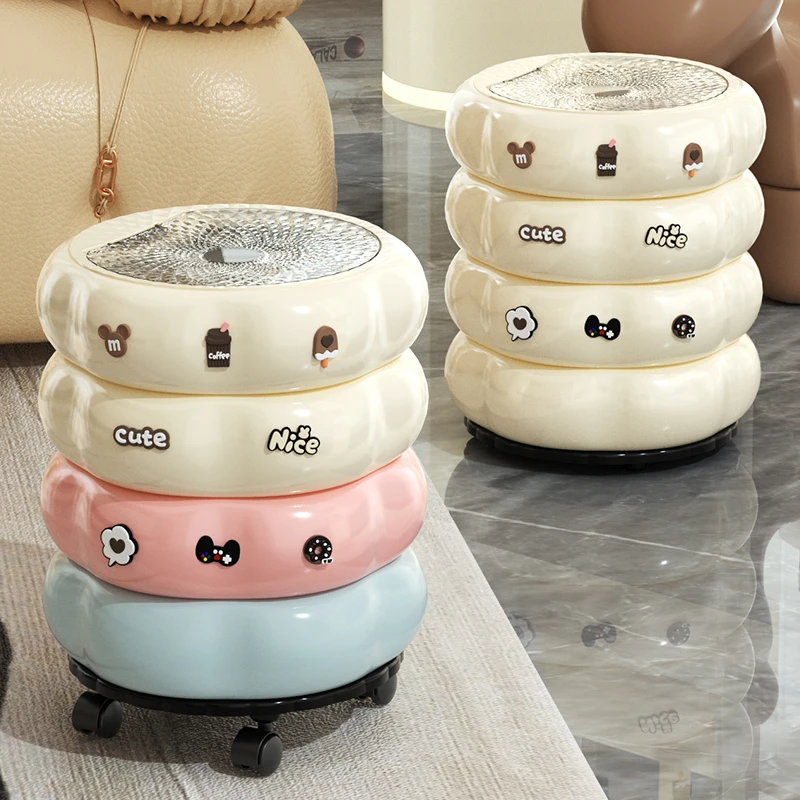 创意甜甜圈垃圾桶家用客厅轻奢高档带盖高颜值ins风可爱厨房纸篓