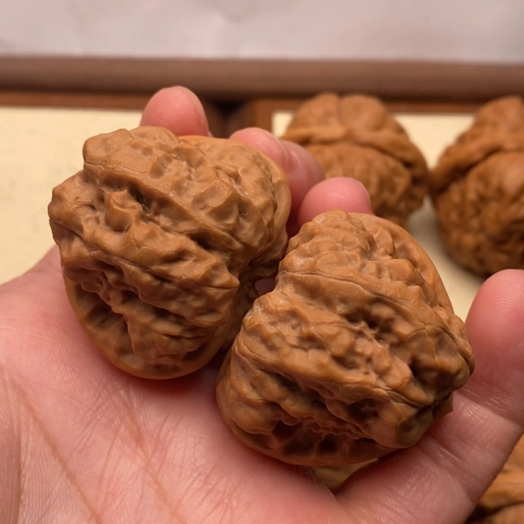 【闪购商品】把件文玩核桃伯***?三角蛙边38左右