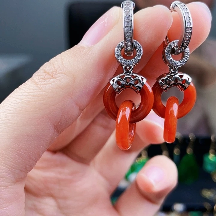 翡翠耳饰未镶嵌饰品