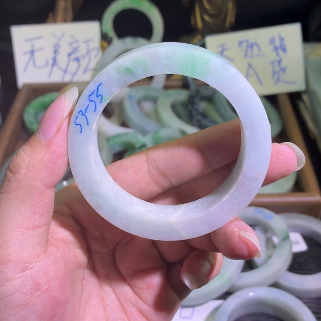 定制翡翠未镶嵌翡翠A货手镯毛胚定制