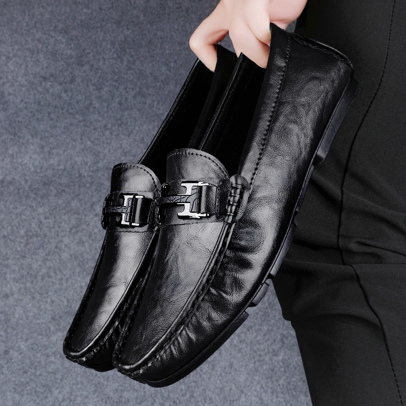 男鞋豆豆鞋通勤真皮豆豆鞋韩版豆豆鞋软底8981