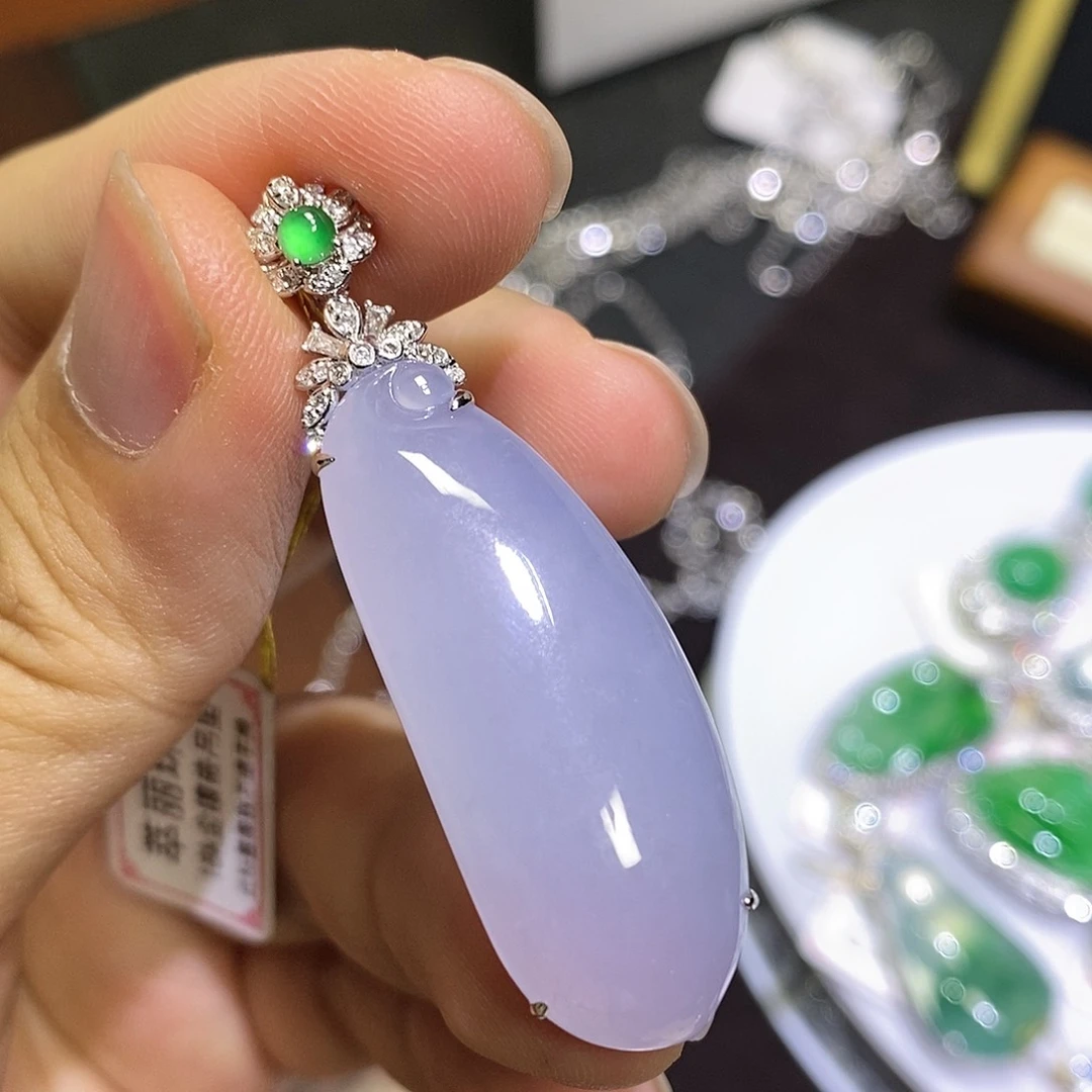 【闪购商品】翡翠18K金镶嵌吊坠(不含链)