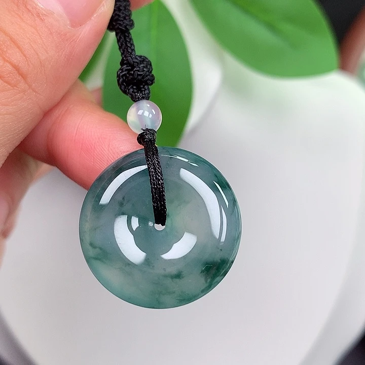 颈饰未镶嵌翡翠平安扣 23.8x6.6mm