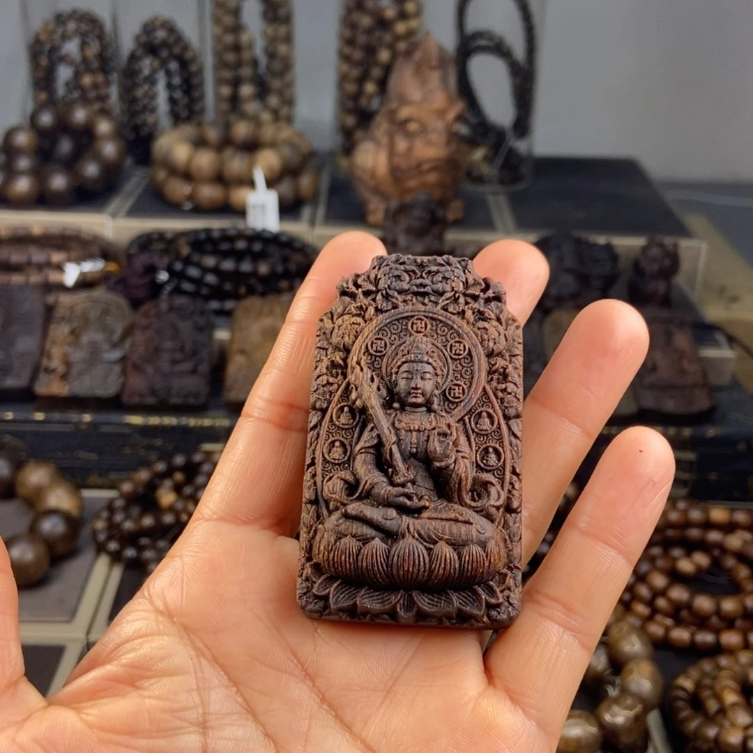 沉香木吊坠钱**乐越南芽庄白棋老料