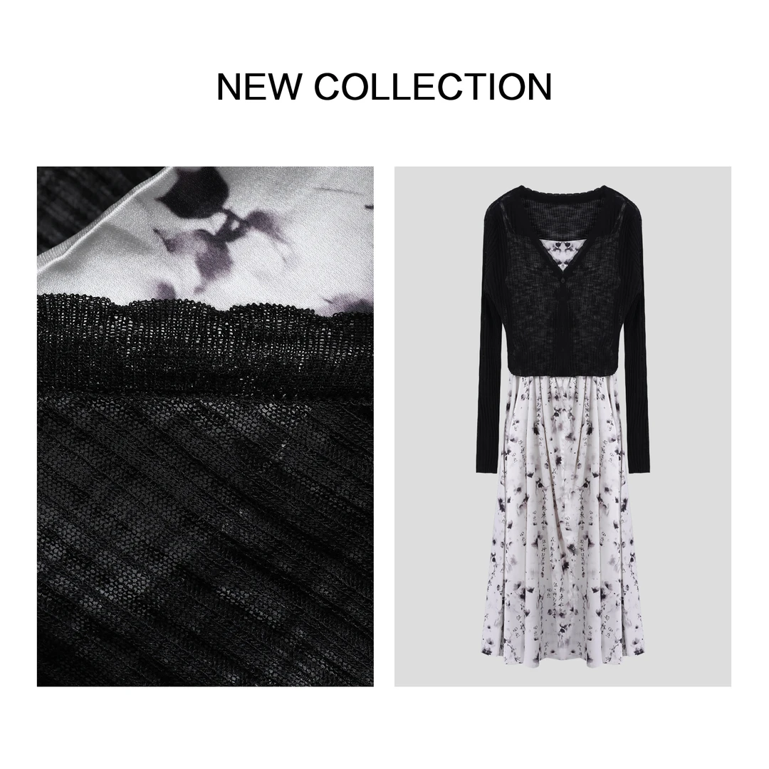 【小依专享】L5F26018夏季优雅气质显瘦百搭连衣裙+外披-6018