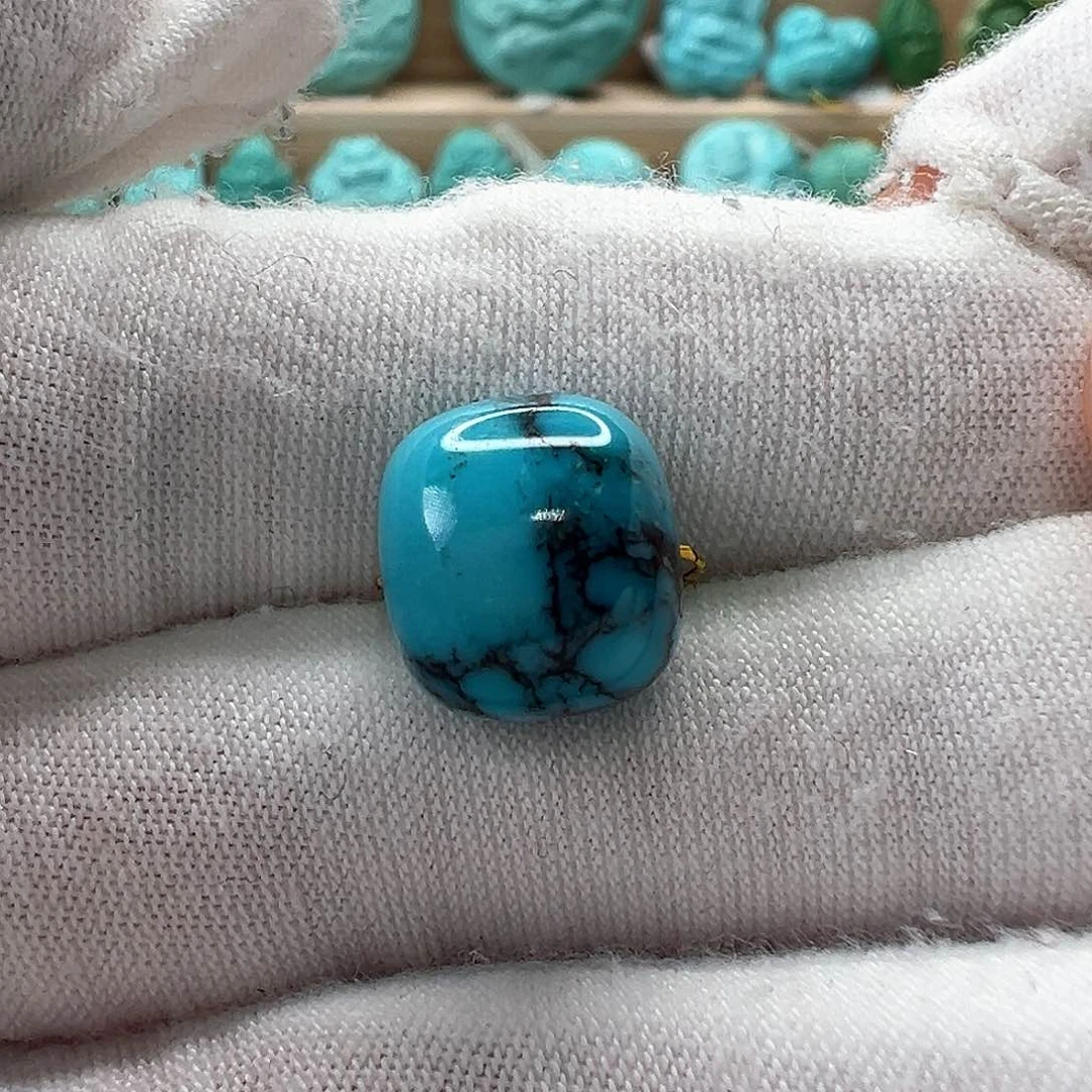 未镶嵌绿松石老型珠11.6x10.5mm