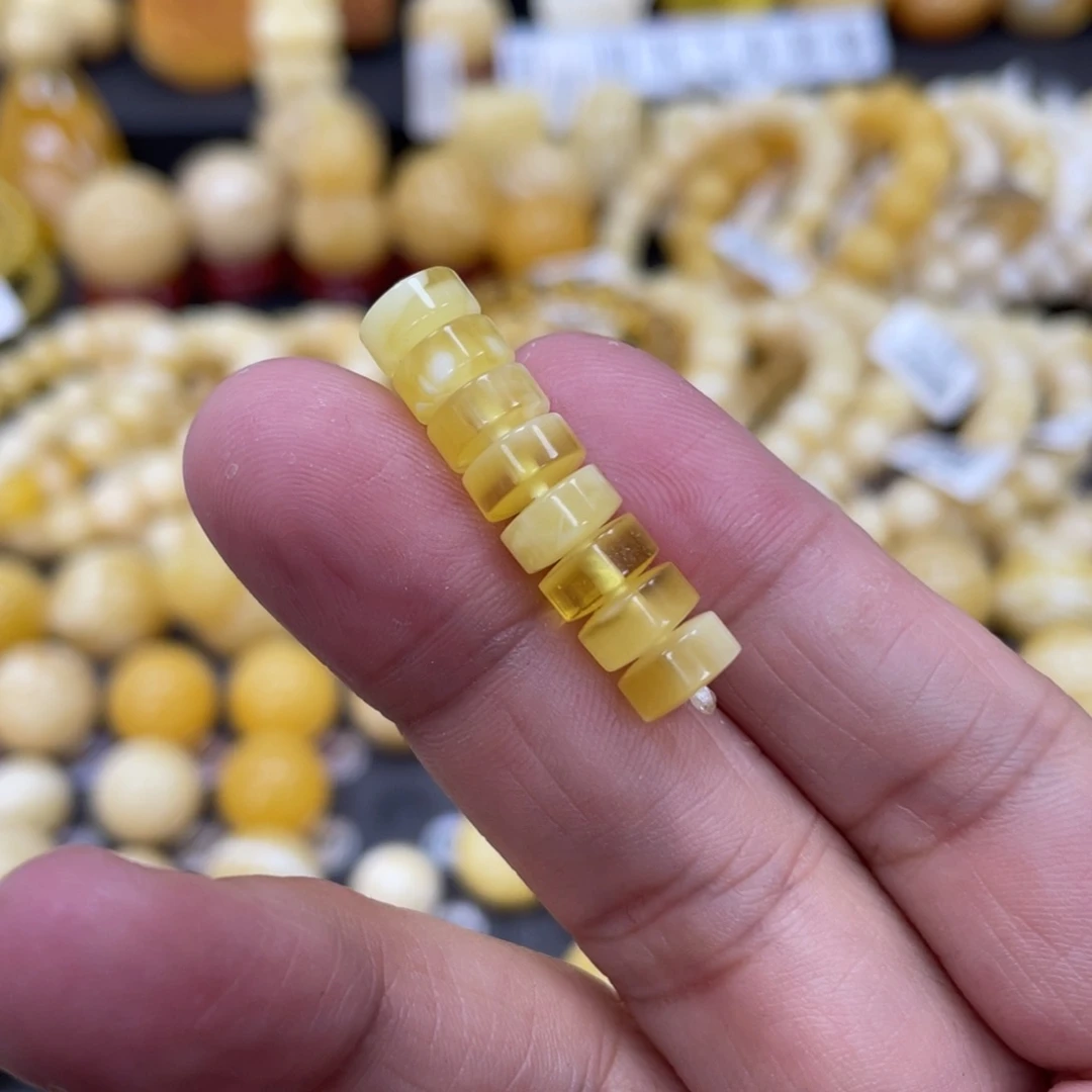 琥珀珠宝奇石未镶嵌7.5mm（8片）
