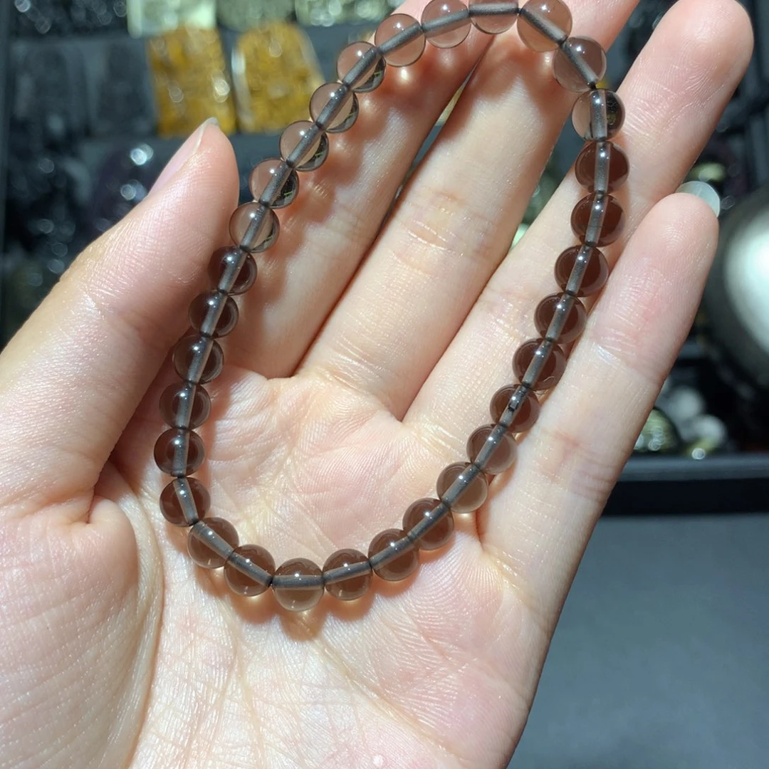 黑曜岩未镶嵌手串余*