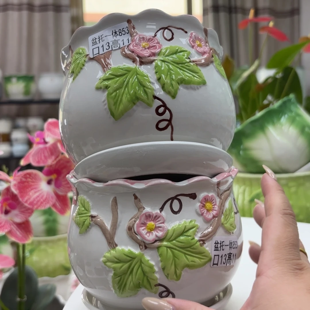 @夏西陶瓷花盆@@5853