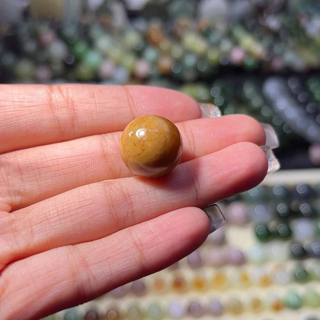 【闪购商品】未镶嵌和田玉珠宝奇石天****行黄沁全沁16mm