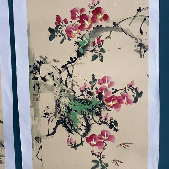 国画四尺四开花鸟纯手绘