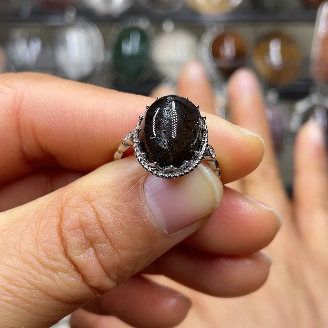 【闪购商品】水晶珠宝半成品银S925镶嵌戒指