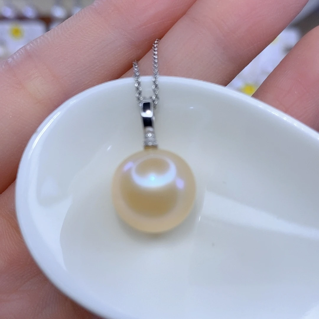 银S925镶嵌淡水珍珠颈饰