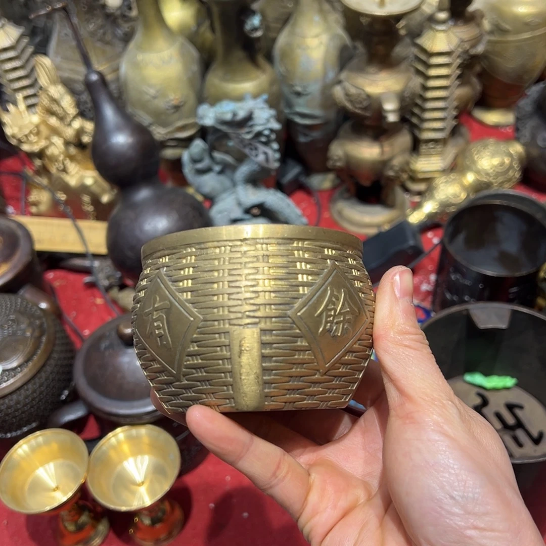 黄铜摆件，文房摆件