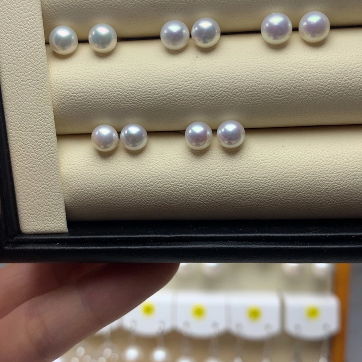 【闪购商品】淡水珍珠耳钉银S925镶嵌