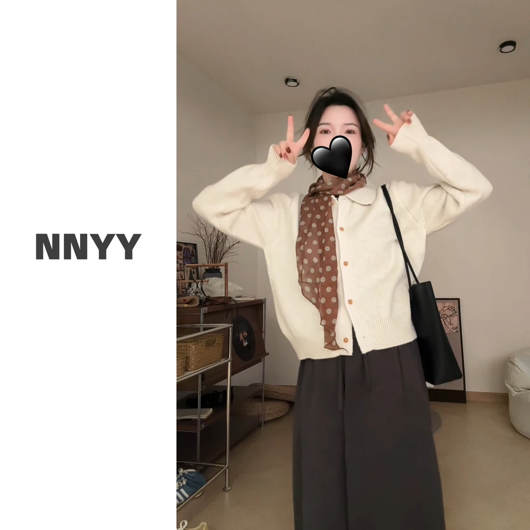 阿虞 秋至｜二色韩系翻领毛衣