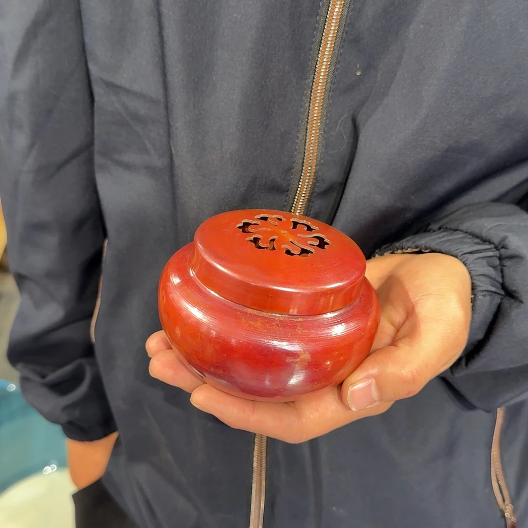 紫铜手工制作香炉一个淬火
