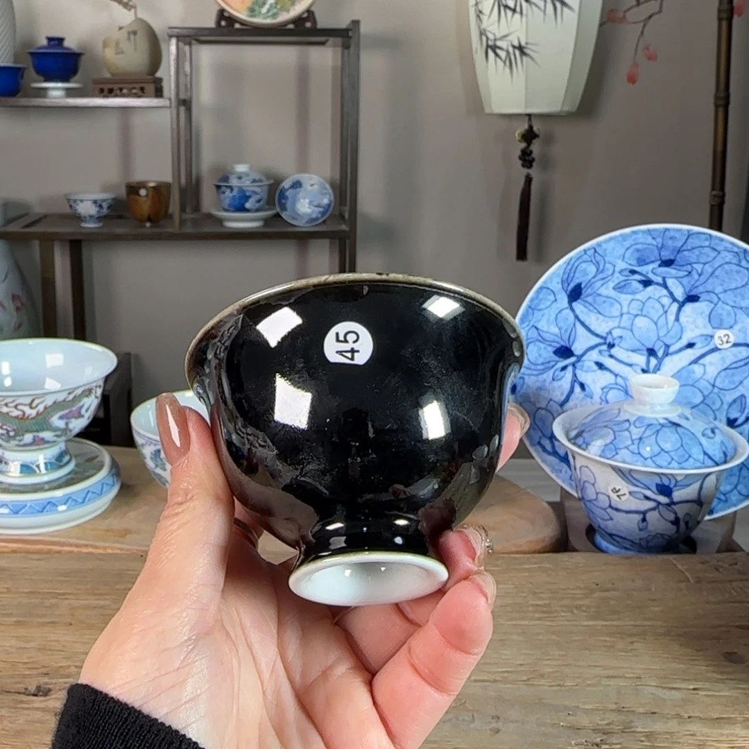 杯景德镇陶瓷柴烧多人