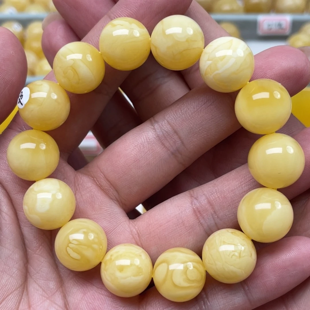 蜜蜡裸石未镶嵌蜜蜡手串14