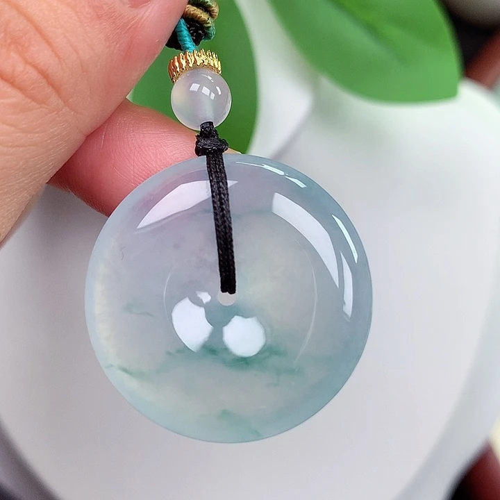 颈饰未镶嵌翡翠平安扣 29x6.1mm