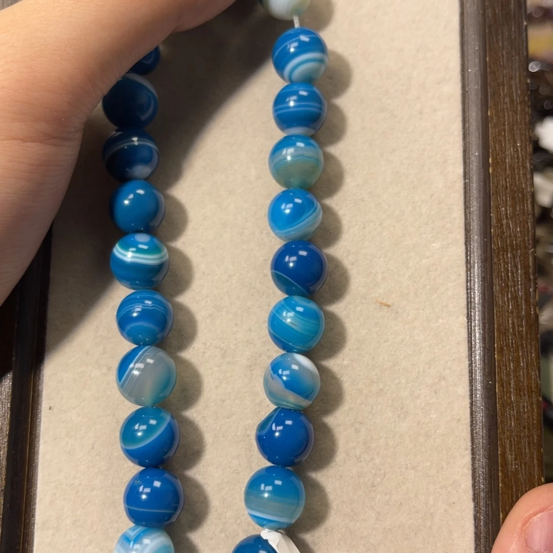 玛瑙/玉髓合金耳饰卡12蓝玛瑙