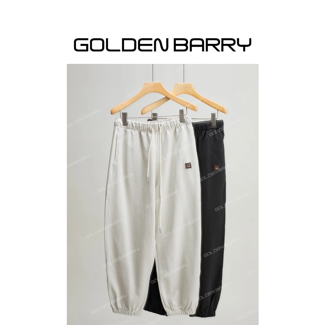 GOLDENBARRY【年终孤品】551064笑脸贴标卫裤